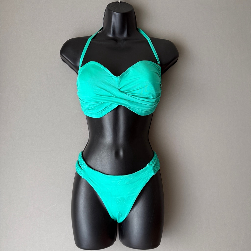 Vitamin A sz‎ M Green Bikini Swimsuit